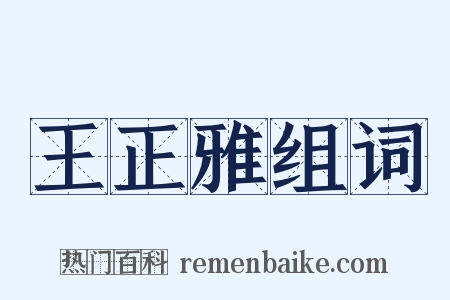王正雅组词是什么意思的图片